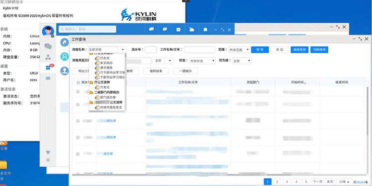业务流程展示界面